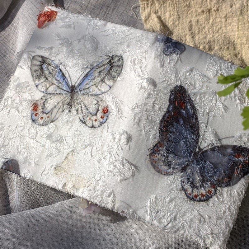 墨下【蝴蝶系列】A6女生布艺书衣手帐本空白笔记本子手账本日记本