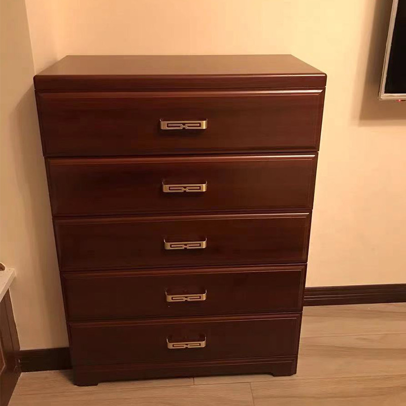 新中式五斗柜卧室电视柜中式斗柜实木抽屉柜客厅靠墙大容量收纳柜