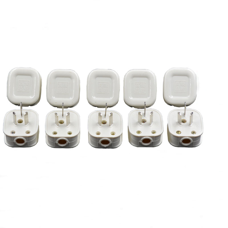 16A三脚电源插头 250V10A三孔纯铜三极3角插座家用大功率空调转换