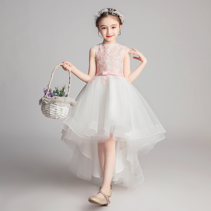 女童礼服公主裙蓬蓬纱生日小女孩花童主持人儿童钢琴演出服表演夏