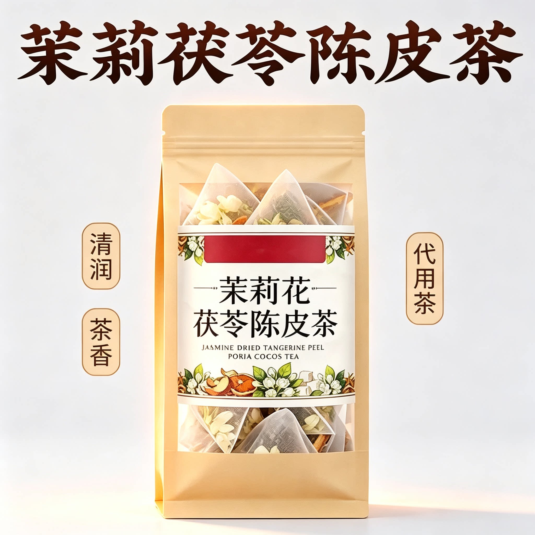 茉莉花茯苓陈皮茶组合独立茶包男女泡茶泡水饮品夏季清凉养生茶
