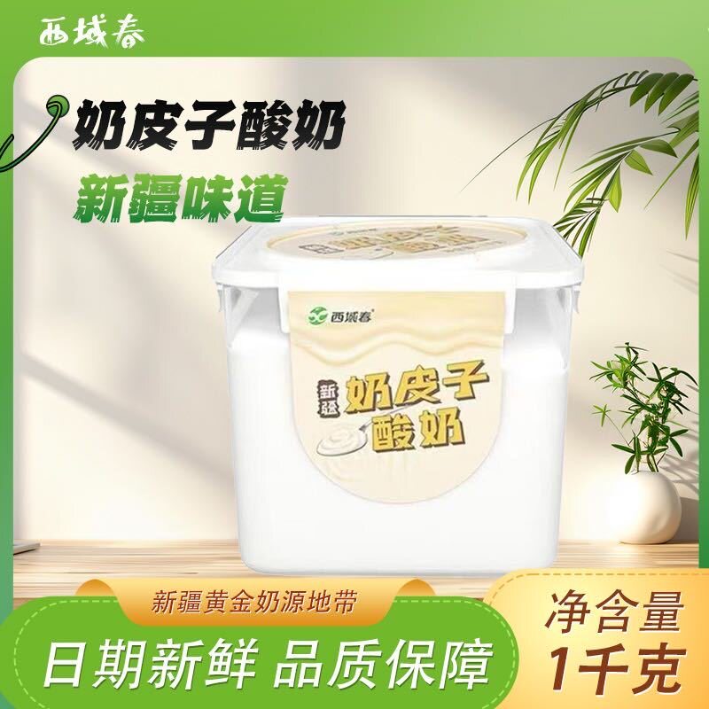 新疆奶皮子大桶酸奶1kg原味益生菌酸牛奶低温水果伴侣营养早餐品