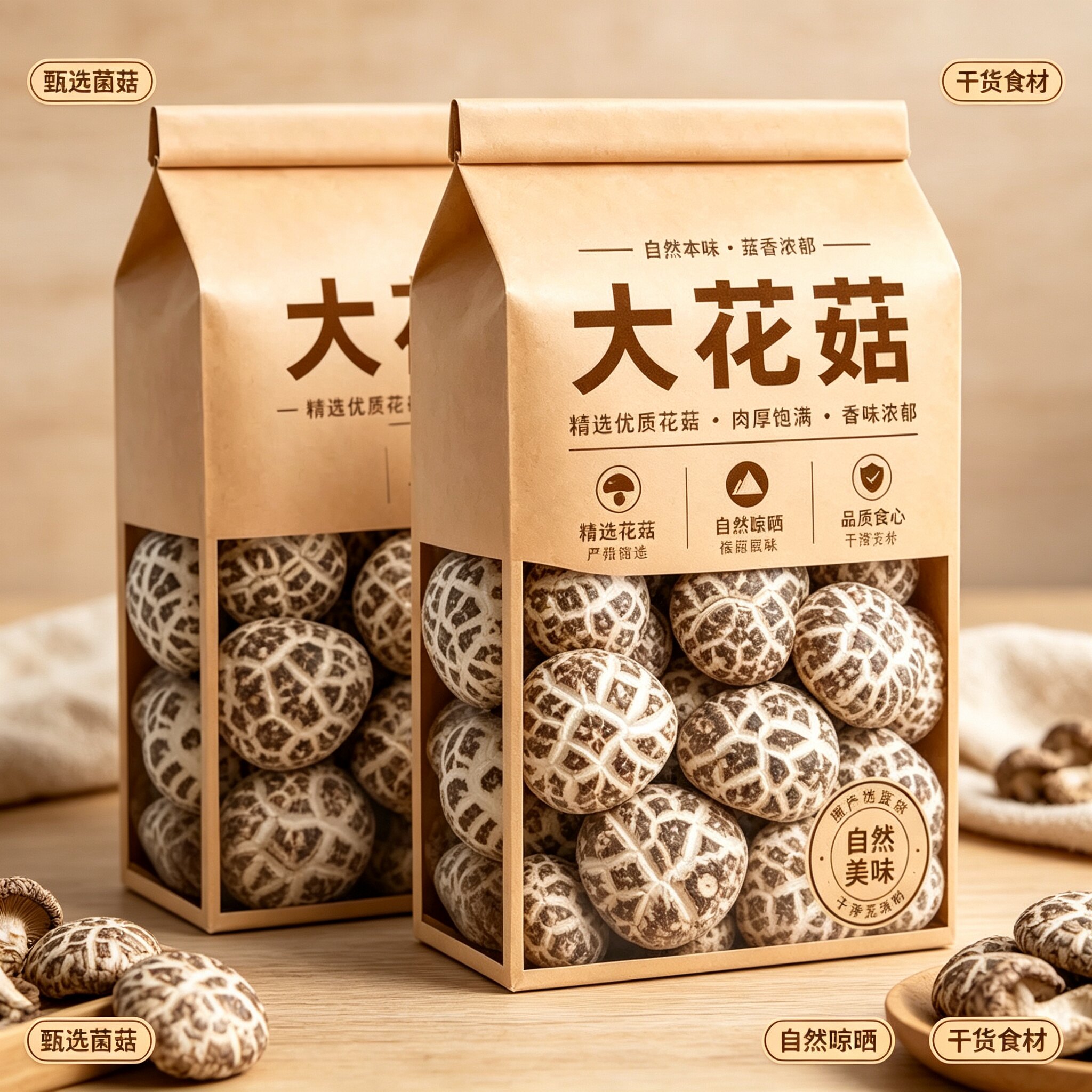 【高品质】随州大花菇干货花菇香茹家用送礼干货肉厚香菇煲汤食材