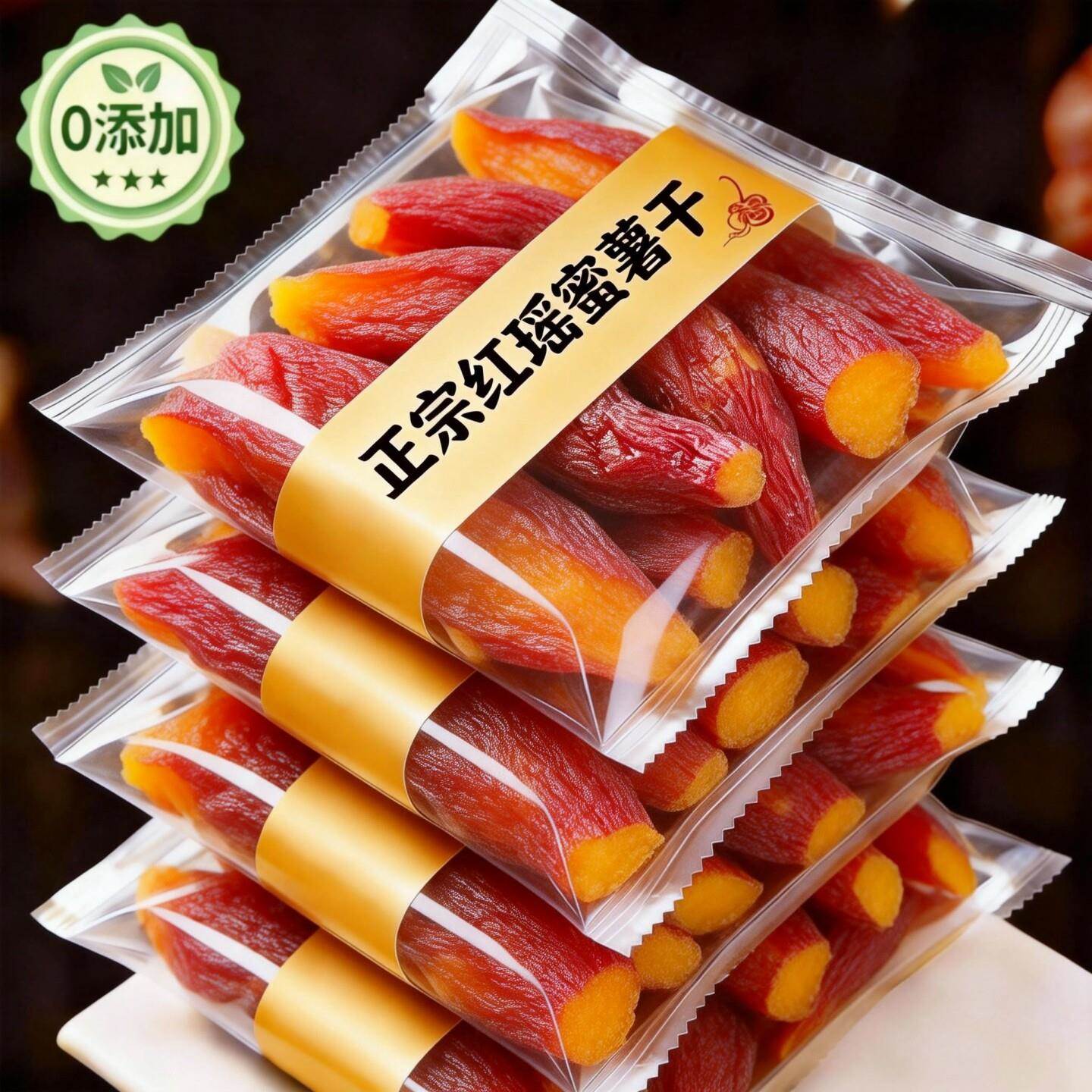 红瑶蜜薯干农家自制无糖烤红薯干无添加倒蒸地瓜中老年早餐小零食