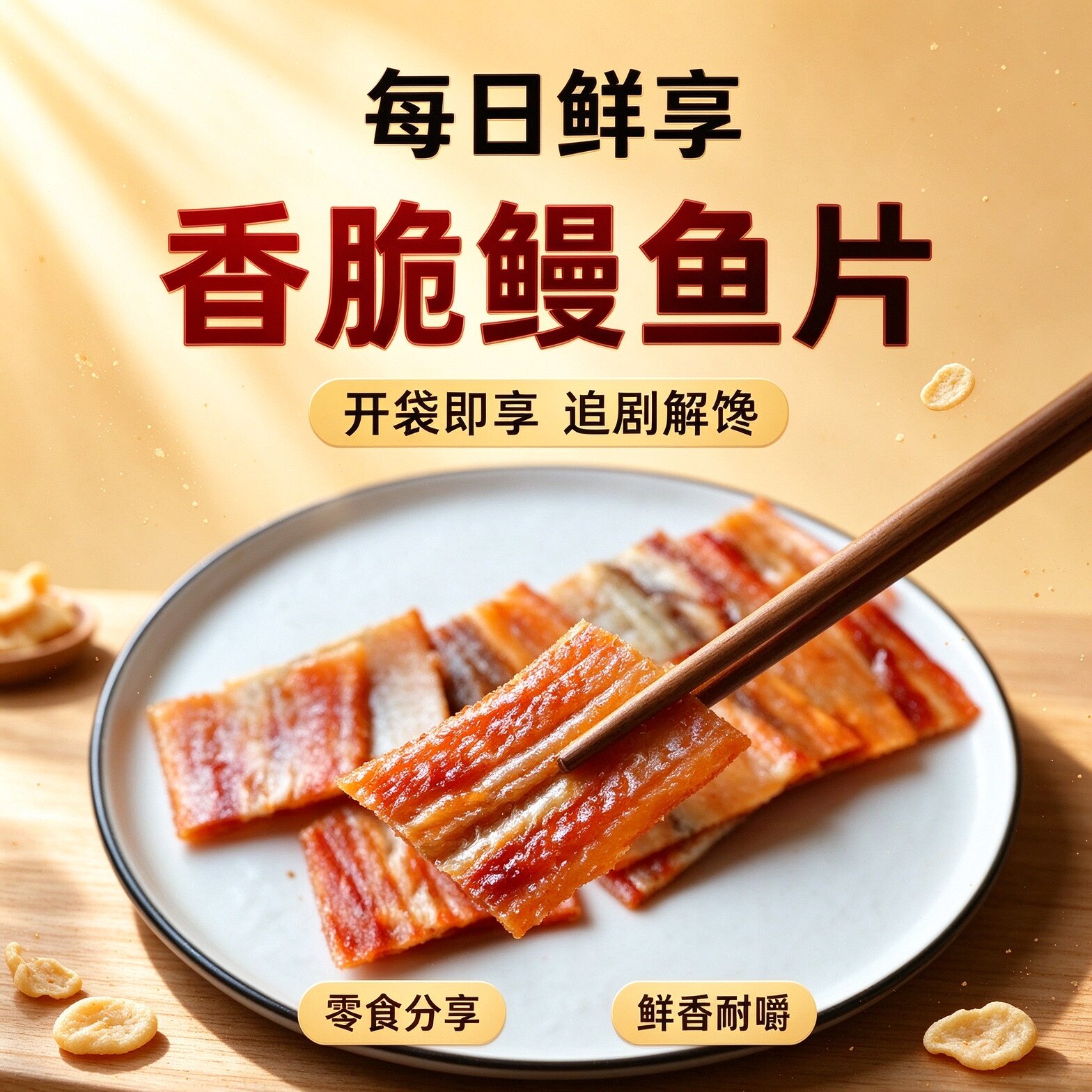 日式烤鳗鱼片手撕鱼干海鲜速食网红健身旅行代餐饱腹自律宿舍早餐