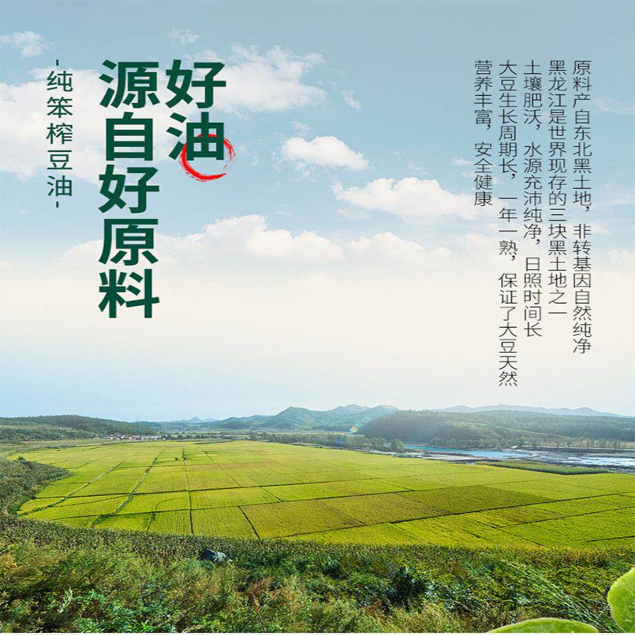 东北纯笨榨大豆油非转基因物理压榨浓香食用油营养健康老少皆宜