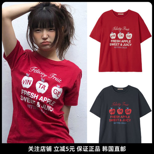 夏季女复古宽松短袖恤