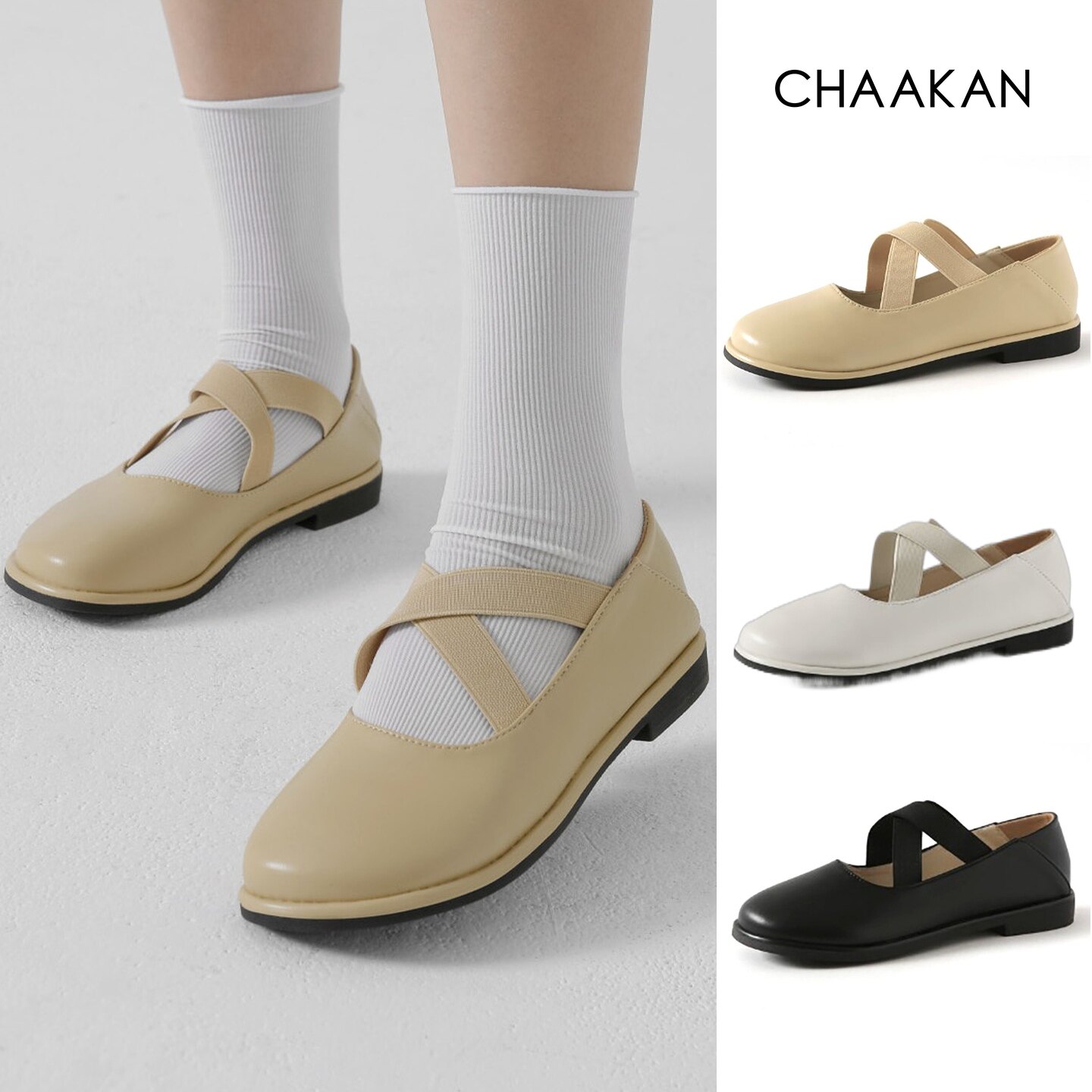 韩国直邮CHAAKAN复古玛丽珍鞋