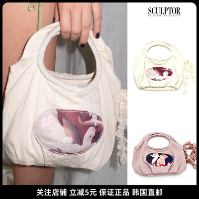 SCULPTOR印花帆布单肩包百搭