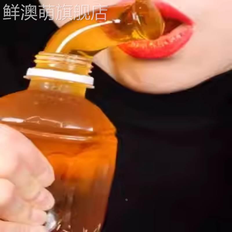 网红抖音快手同款蜂蜜膏果冻吃播asmr咀嚼食音琥珀宝石樱花糖水晶