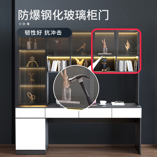 书桌书架一体简约卧室学生学习桌写字桌子实木办公桌电脑桌家用台