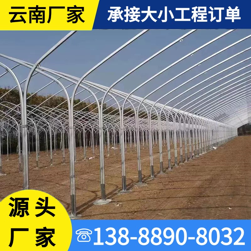 大棚钢管温室大棚骨架全套椭圆管B圆管配件全套蔬菜种植养殖大棚