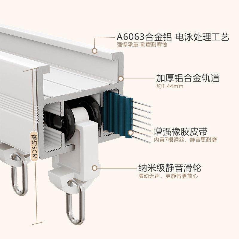 迈奈洛电动窗帘轨道智能全自动隐藏式电机离线语音AP控制上门安装