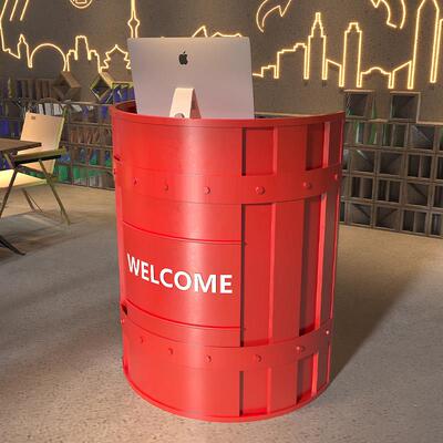 收银柜台吧台工业风前台咨询台酒吧火锅餐饮小型半圆形迎宾台接待