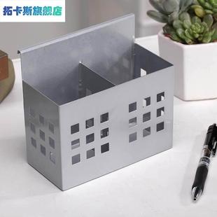 办公桌屏风工位卡位不锈钢金属挂件挂槽悬挂式笔筒相片夹名片盒