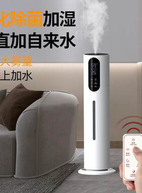 落地立式大容量空气净化加湿8L除菌家用静音雾化超声波加湿器