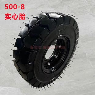 工程车5.00 实心胎全实心免充气胎升降设备轮胎平板车小铲车轮