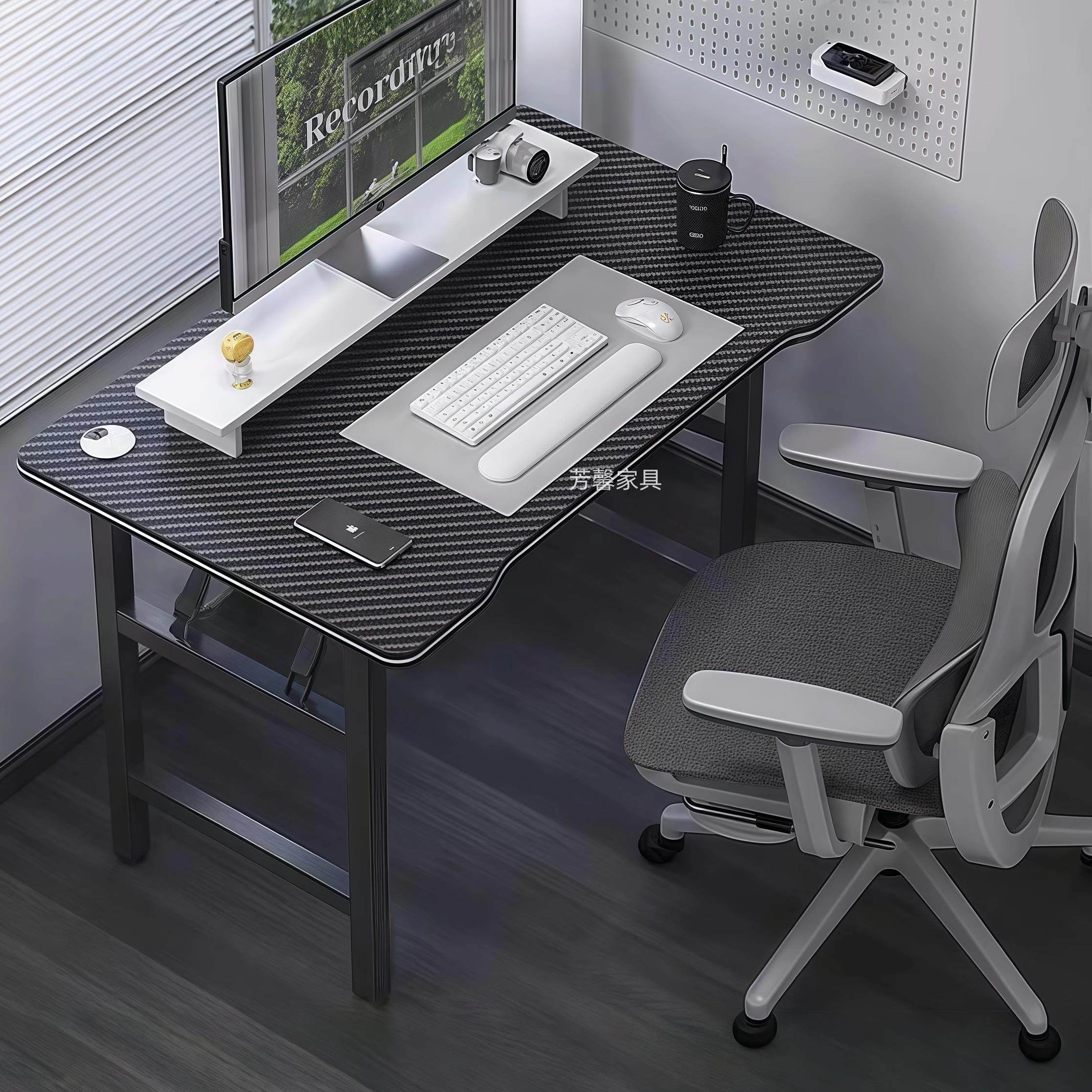 可折叠台式碳纤维电脑桌电竞桌家用游戏卧室出租房简易办公桌书桌