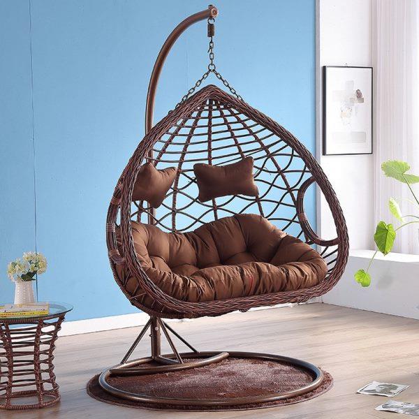 吊椅台双杆秋千家用户外吊篮脚踏巢藤摇篮鸟吊床室内H吊兰阳懒人