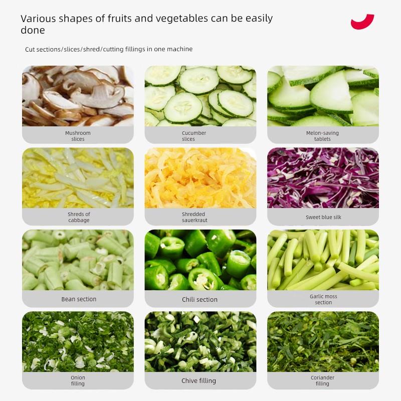 志高双头切菜机商用大型全自动切菜切片机多功能食堂餐厅蔬菜水果