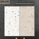 彩色水磨石瓷砖600X1200 民宿餐厅奶茶店哑光防滑地砖阳台地板砖