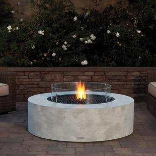 庭院真火壁炉户外燃气酒精烤火取暖民宿酒店花园燃木柴篝火炉定制