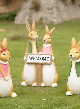 户外花园房屋庭院大型卡通动物兔子创意花盆花园景观雕塑装饰摆件