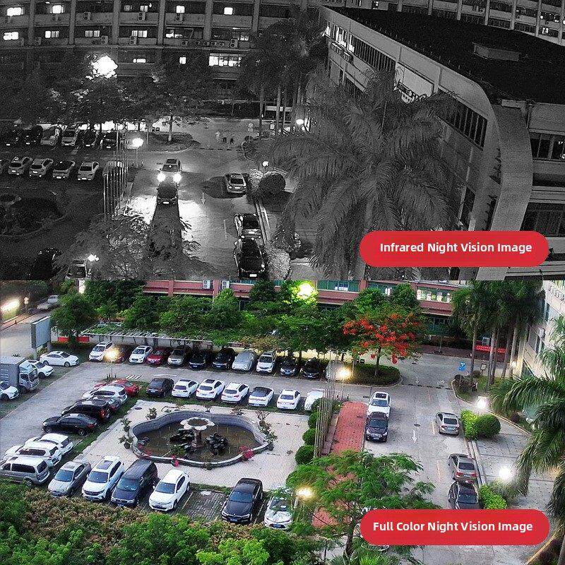 海康协议高清400万POE网络摄像头室外双光全彩监控摄像机音频夜视