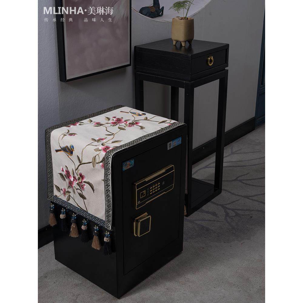 新中式床头柜防尘盖布桌布防尘布布艺家用棉麻中国风卧室垫子盖巾,居家布艺,床头柜盖布,淘宝优惠券,粉丝福利购,淘宝优惠卷