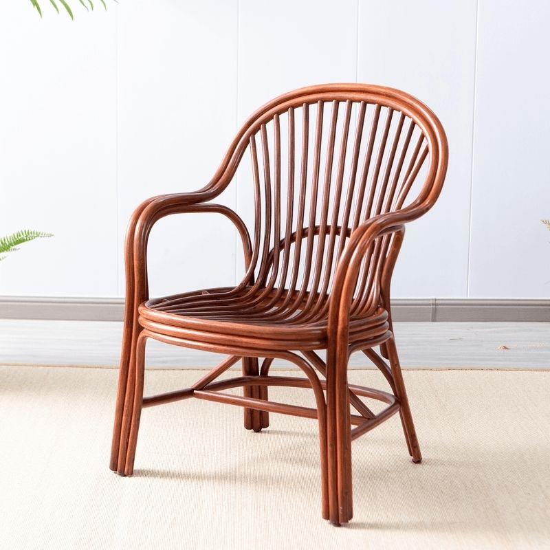 藤编椅子家用休闲 藤条滕椅坐椅老人椅靠背椅阳台藤椅简约现代家