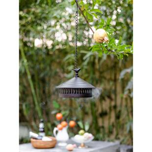 悬挂式蚊香盒户外露营防风带盖蚊香架托盘铁艺家用花园创意香熏炉