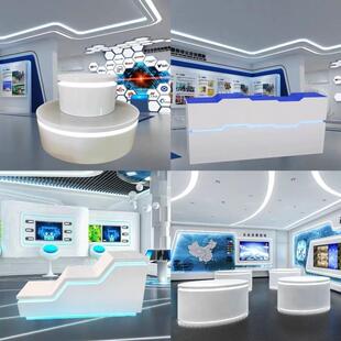 烤漆体验台智能手机电脑数码展示桌U型流水台靠墙展示收银台展台