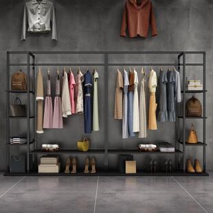 服装展示架落地式衣服架子铁艺陈列架中岛架童装货架落地式挂衣架