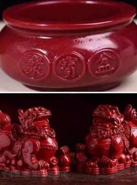 朱砂紫金砂貔貅摆件开大号镇驱的辟过家居邪光宅招财聚宝盆办公室