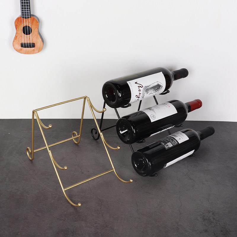 创意红酒架摆件酒柜家用横放葡萄酒架展示架现代装饰轻奢酒瓶架子