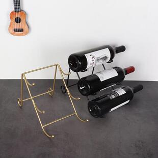 创意红酒架摆件酒柜家用横放葡萄酒架展示架现代装饰轻奢酒瓶架子