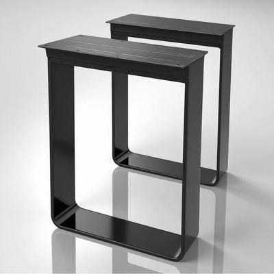 实心钢板桌腿桌脚实木大板金属支架餐桌腿书桌腿茶几脚会议桌桌脚