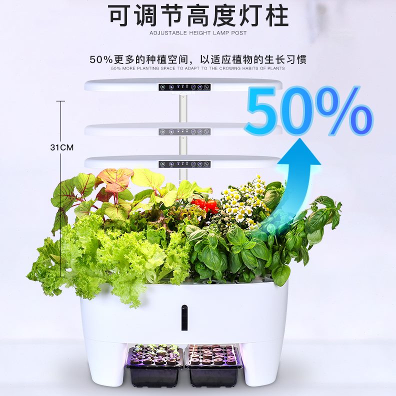 智能水培种菜机家用育苗机无土栽培设备蔬菜盆植物水耕番茄种植箱