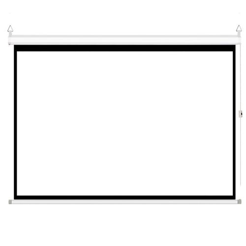 信优光子抗光白塑白玻纤灰玻纤遥控电动幕布100寸120寸家用办公屏