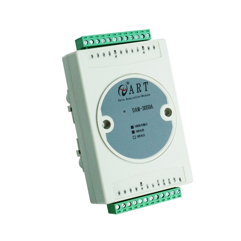 阿尔泰电压电流采集DAM3059AC-V8路模拟量输入模块带配电输出