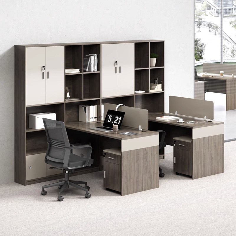 职员办公桌桌椅组合人事前台2/4/6人位卡座老板财务电脑桌