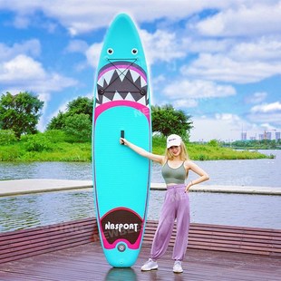 充气冲浪板户外加厚拉丝滑水板彩色个性极限运动滑水板水上漂浮板