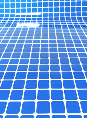 马赛克蓝色5公分鱼缸背景贴纸海鲜池水族箱装饰不干胶贴纸