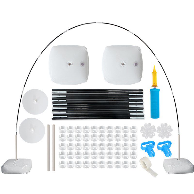 小型生日派对聚会装饰气球拱门 15节碳纤维杆水袋底座拱门套装