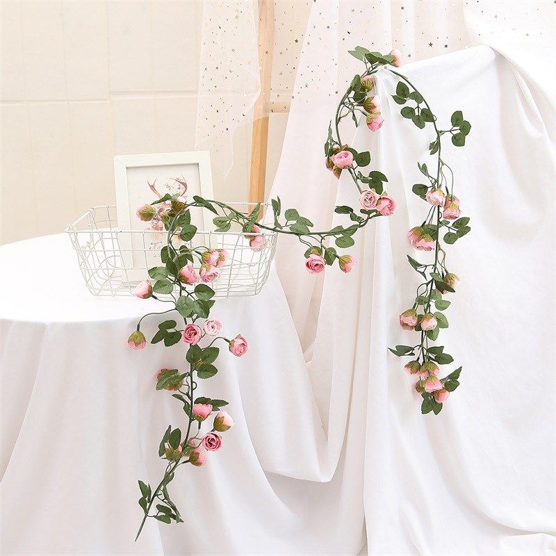 66头花藤花苞玫瑰藤 仿真藤 装饰 酒店客厅婚礼庭院 楼梯缠绕水管,家居饰品,仿真花/假花,淘宝优惠券,粉丝福利购,淘宝优惠卷