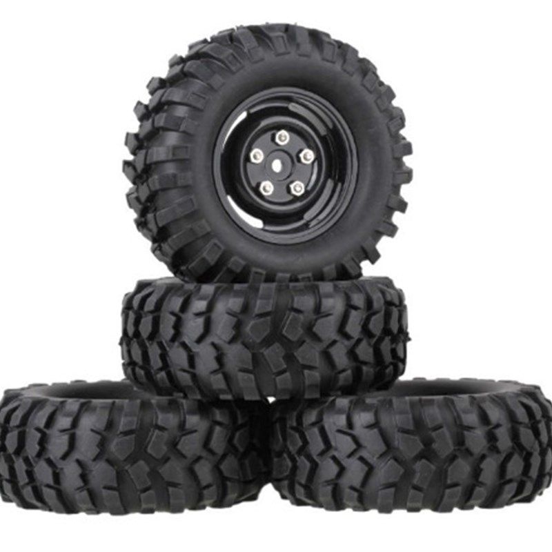 1/10橡胶仿真攀爬轮胎 4只装 1.9寸模型车 96MM D90 F350 SCX10用