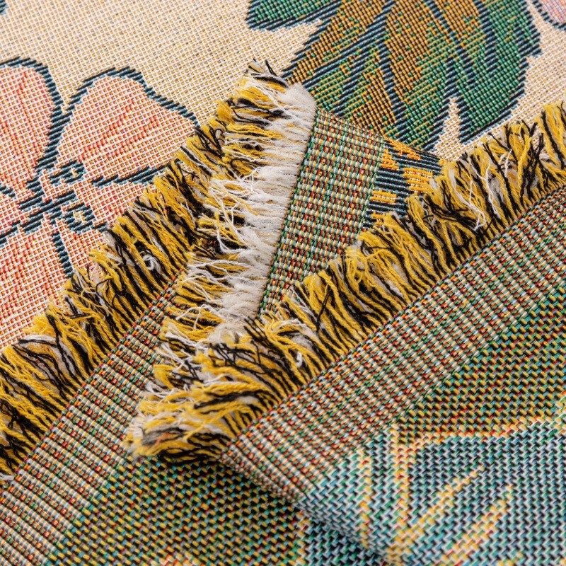 复古大花朵沙发巾四季通用2024年新款防猫抓全包沙发盖布巾,居家布艺,沙发套,淘宝优惠券,粉丝福利购,淘宝优惠卷