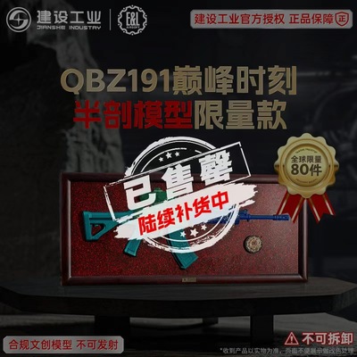 建设工业E&L巅峰时刻QBZ191纪念限量款半剖模型不可发射文创摆件