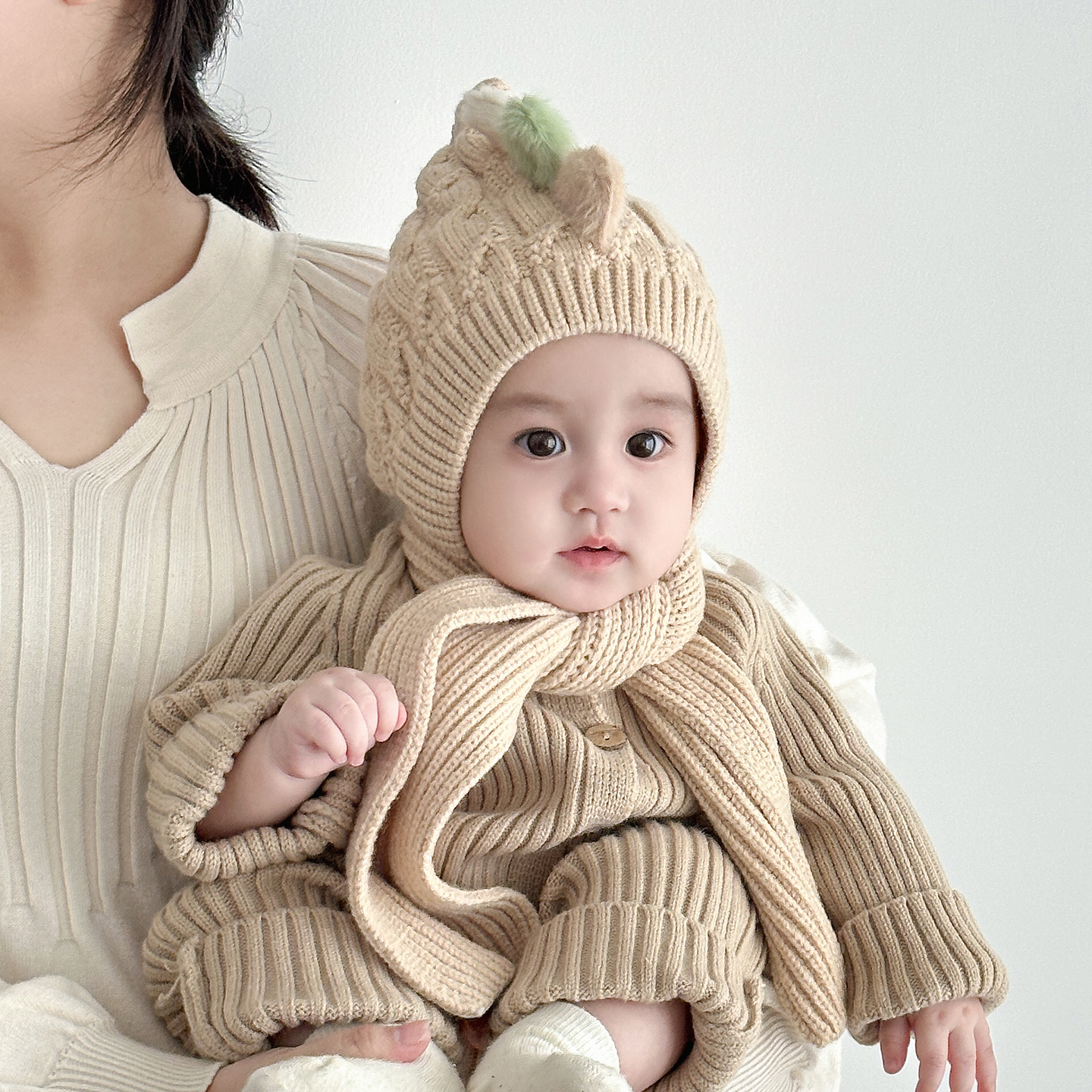 兔七宝婴儿帽子秋冬季洋气护耳帽