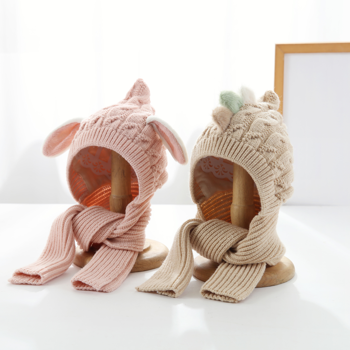 兔七宝婴儿帽子秋冬季洋气护耳帽